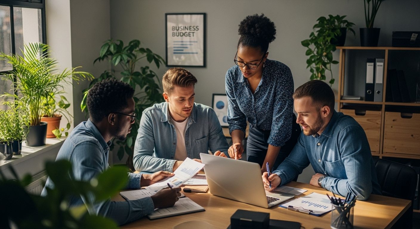 small business budgeting team