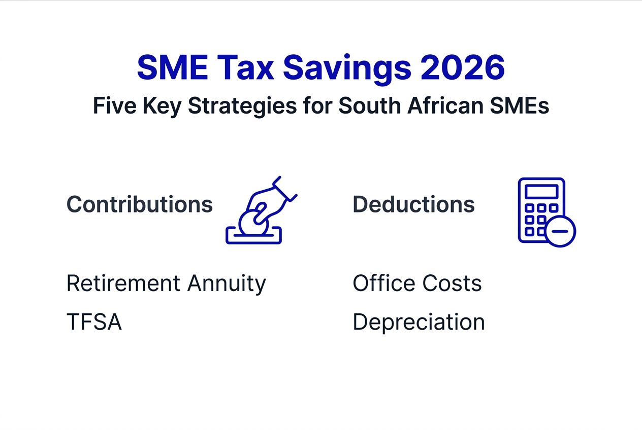 Infographic showing SME tax saving strategies