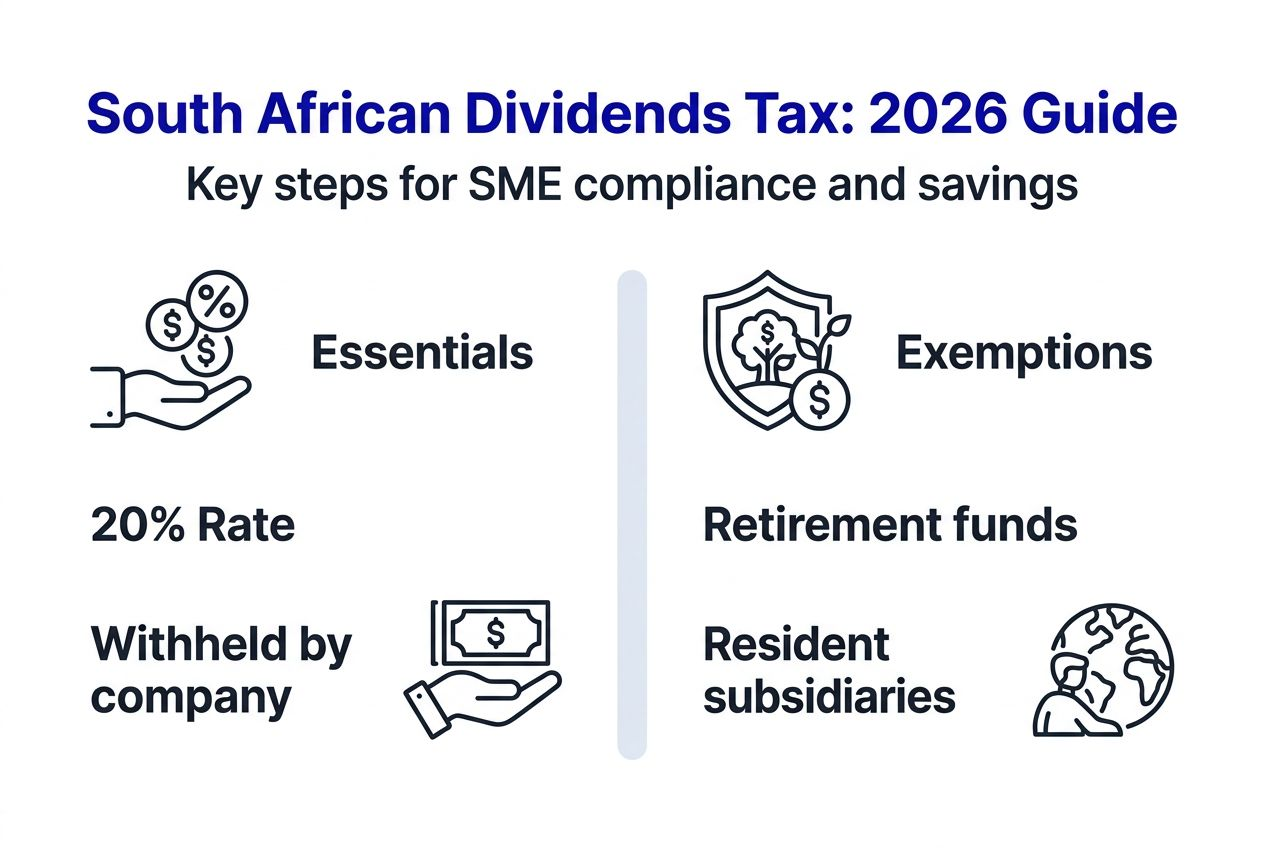Infographic summarizing dividends tax for SMEs