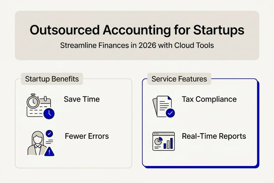Infographic of outsourced accounting benefits and features