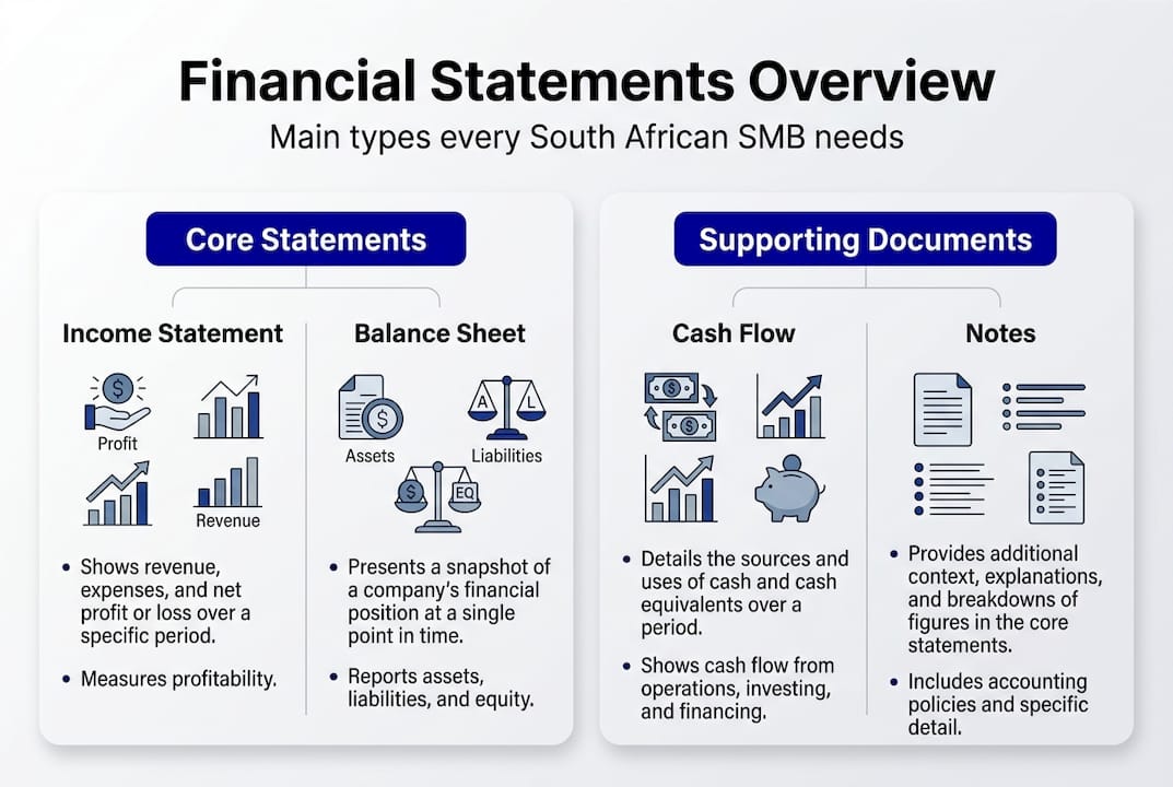 Infographic of SMB statement types and key documents