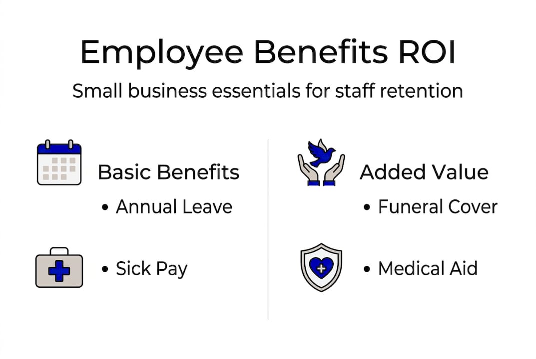 Infographic showing small business benefit ROI categories