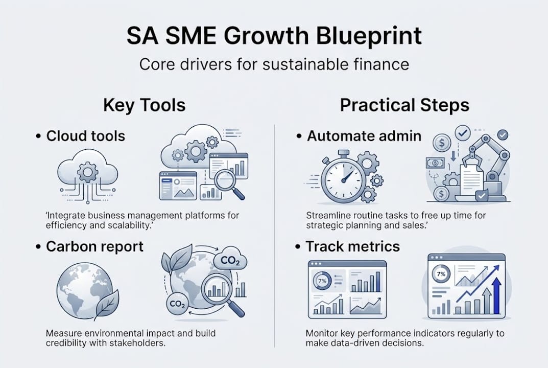 SA SME sustainable growth blueprint infographic