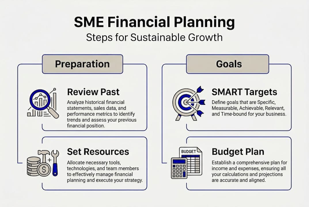 Infographic on SME financial planning steps