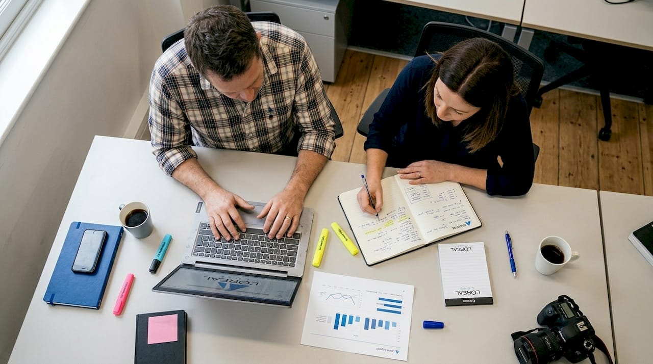 SME team collaborating on finance planning