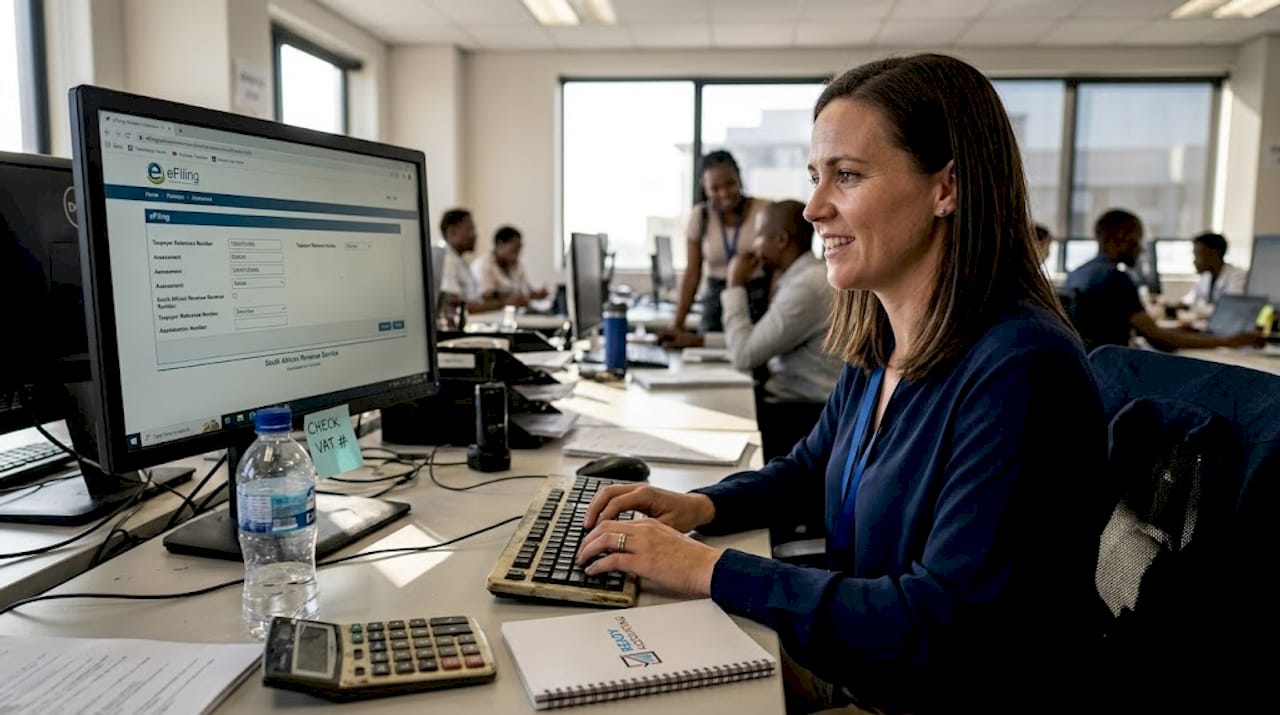 Accountant using eFiling and cloud records