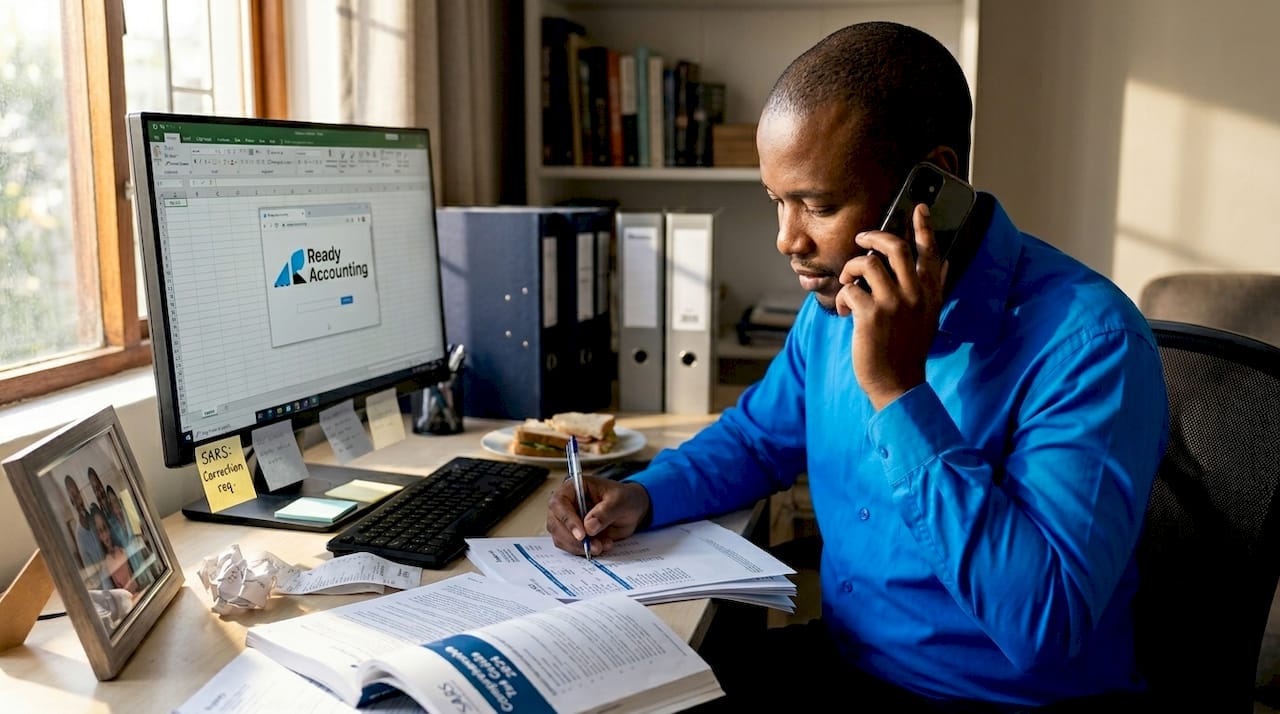 Payroll administrator fixing compliance errors