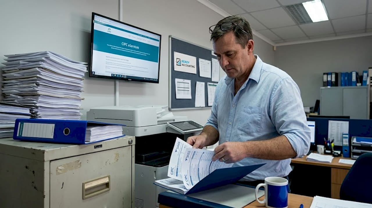 Sorting business registration and tax paperwork