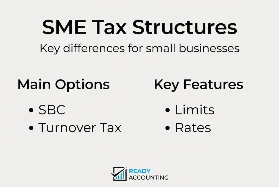 Infographic comparing SME tax structures