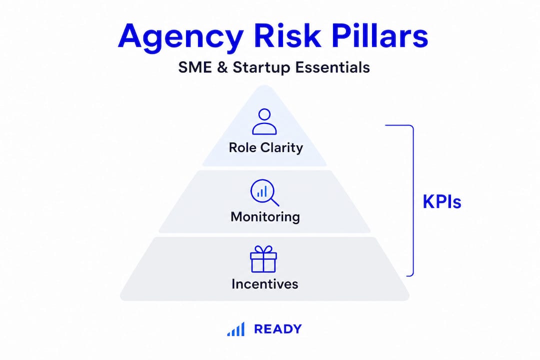 Hierarchy infographic of agency risk pillars
