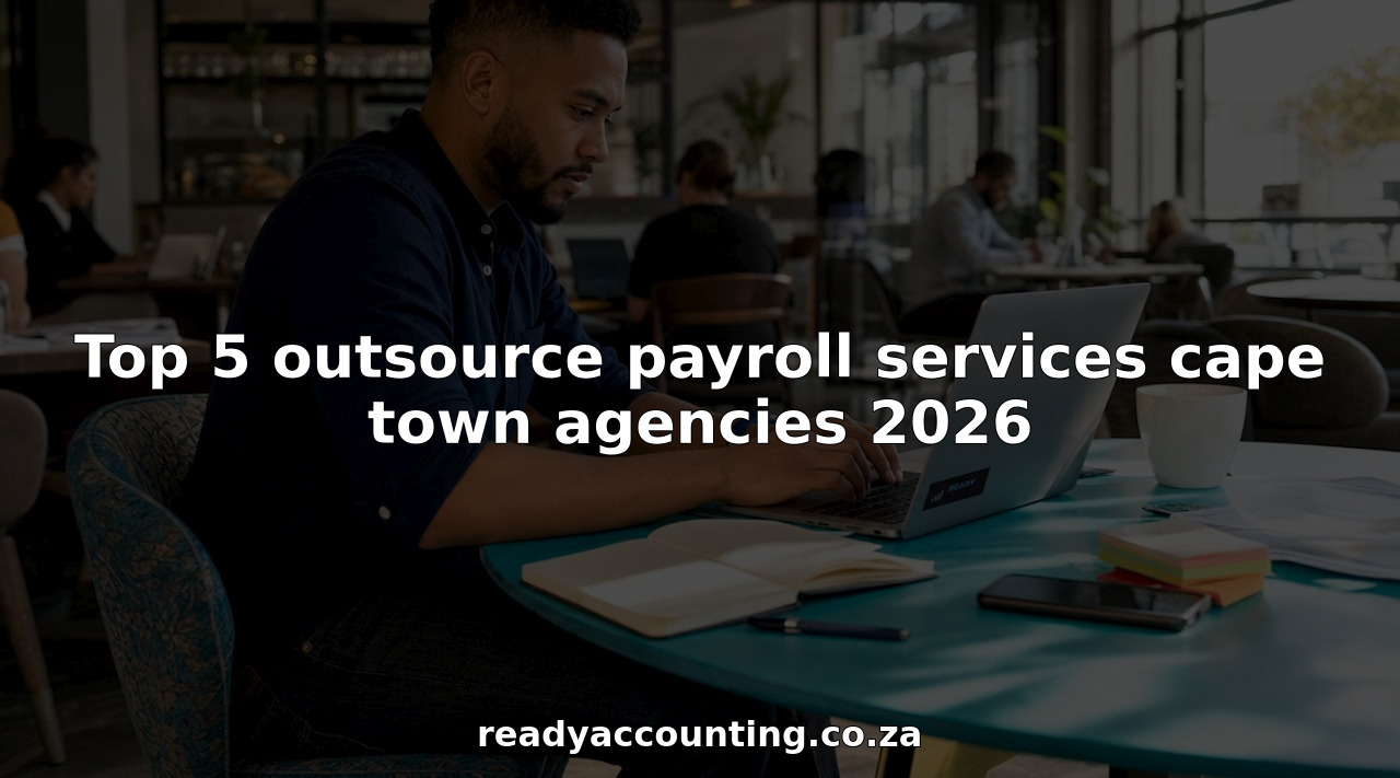 Person working on payroll laptop at Cape Town office