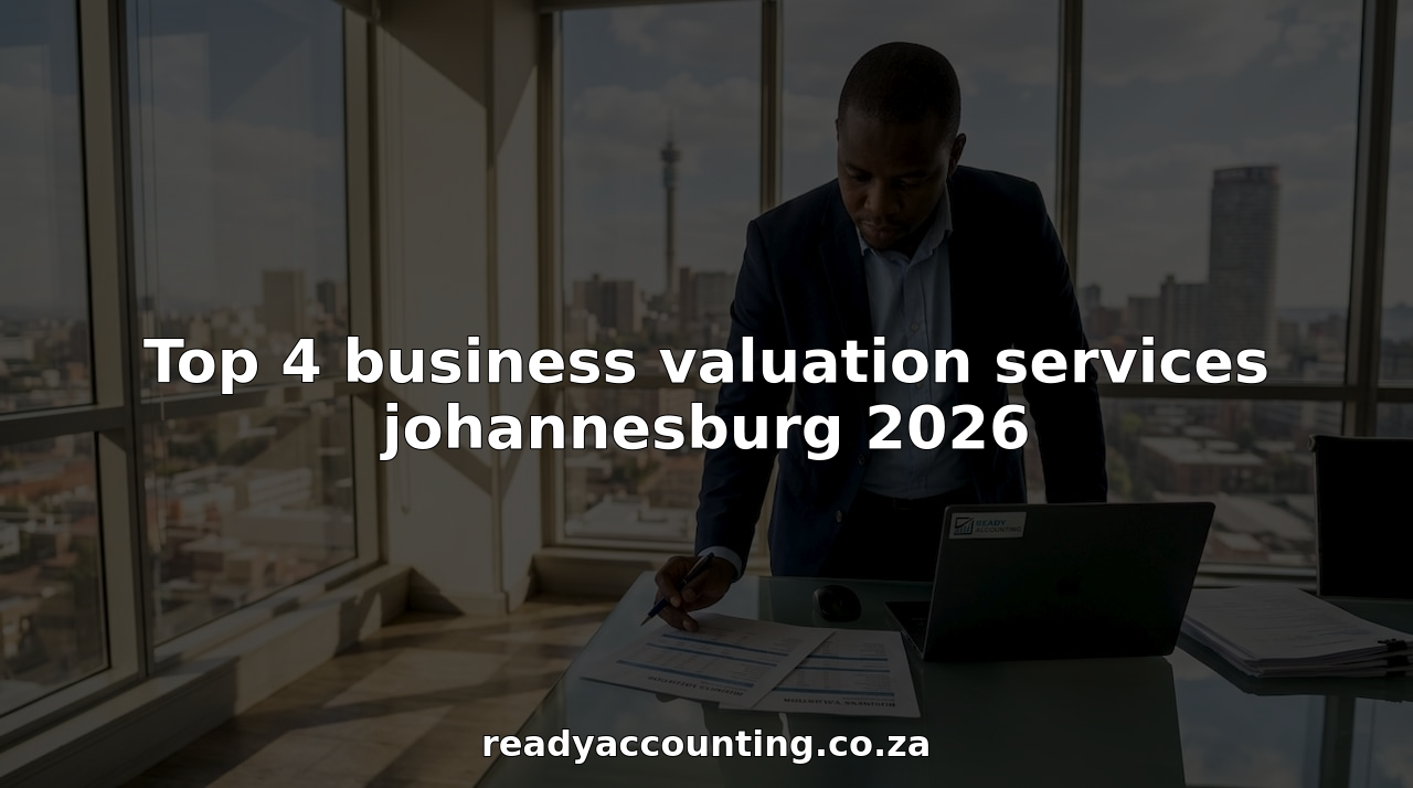 Business professional reviewing valuation reports at desk