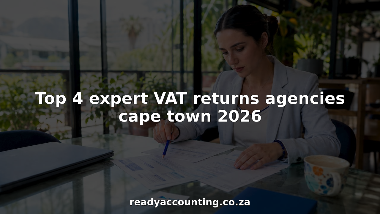 Tax consultant reviewing VAT returns on desk