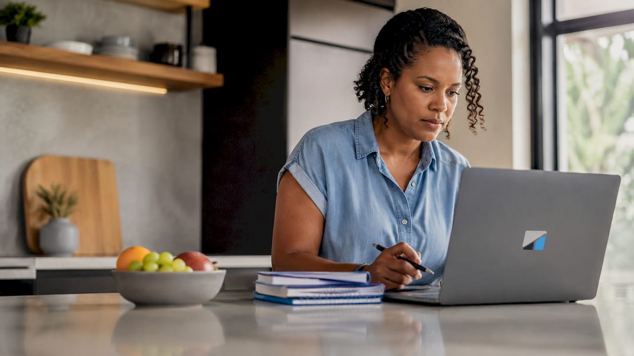 South African businesswoman working on digital marketing