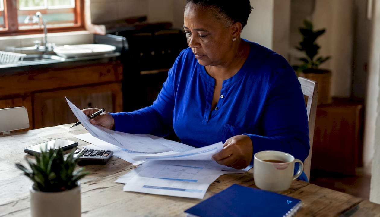 Business owner reviewing South African BAS-related documents