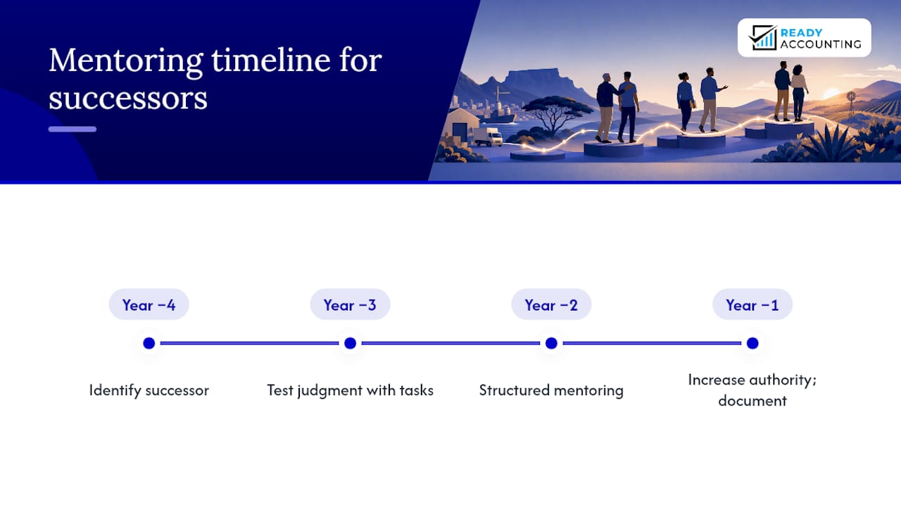 Structured mentoring steps for internal successors