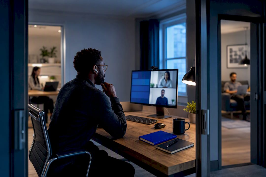 Remote SME team in video meeting