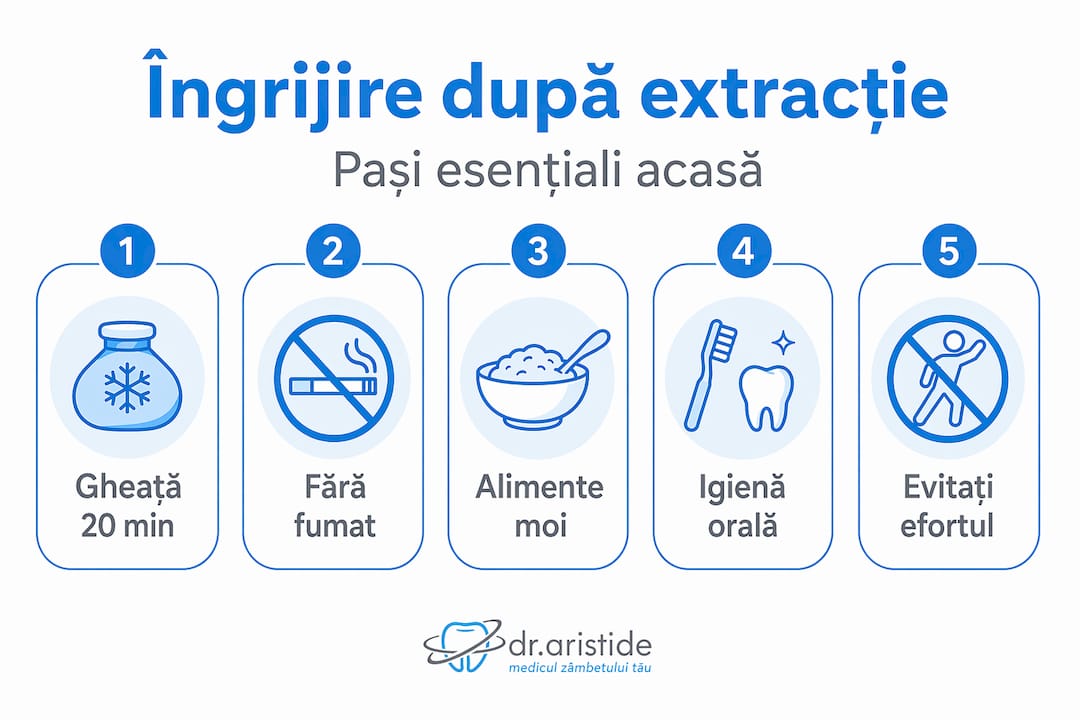 Cum ai grijă de tine după o extracție dentară: recomandări esențiale