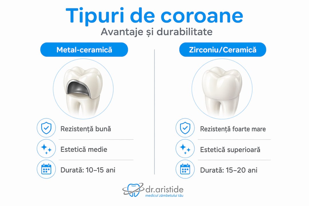 Infografic: cât rezistă și ce beneficii aduc coroanele dentare