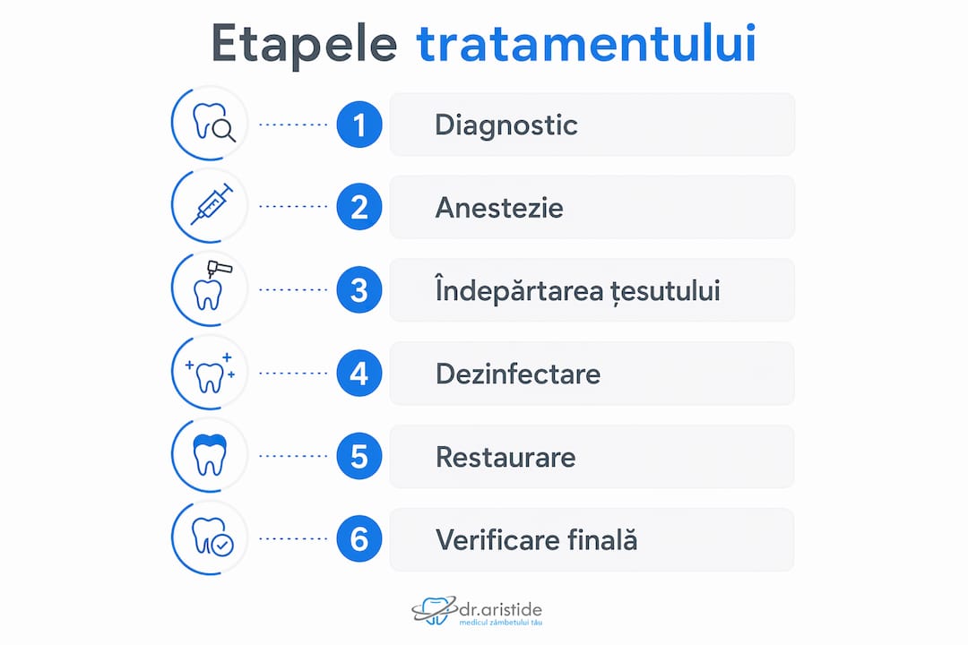 Infografic: Pașii esențiali pentru tratarea durerii de dinți