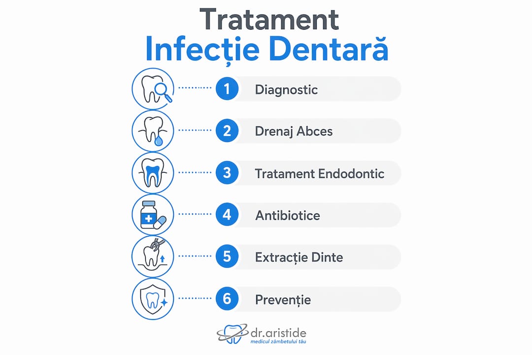 Ghid ilustrat: ce pași trebuie să urmezi pentru tratarea unei infecții dentare