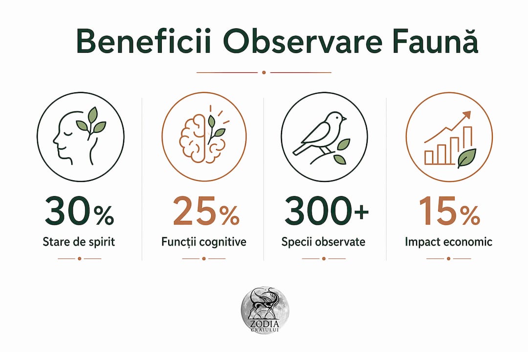 Infografic: principalele avantaje ale observării faunei sălbatice în turism