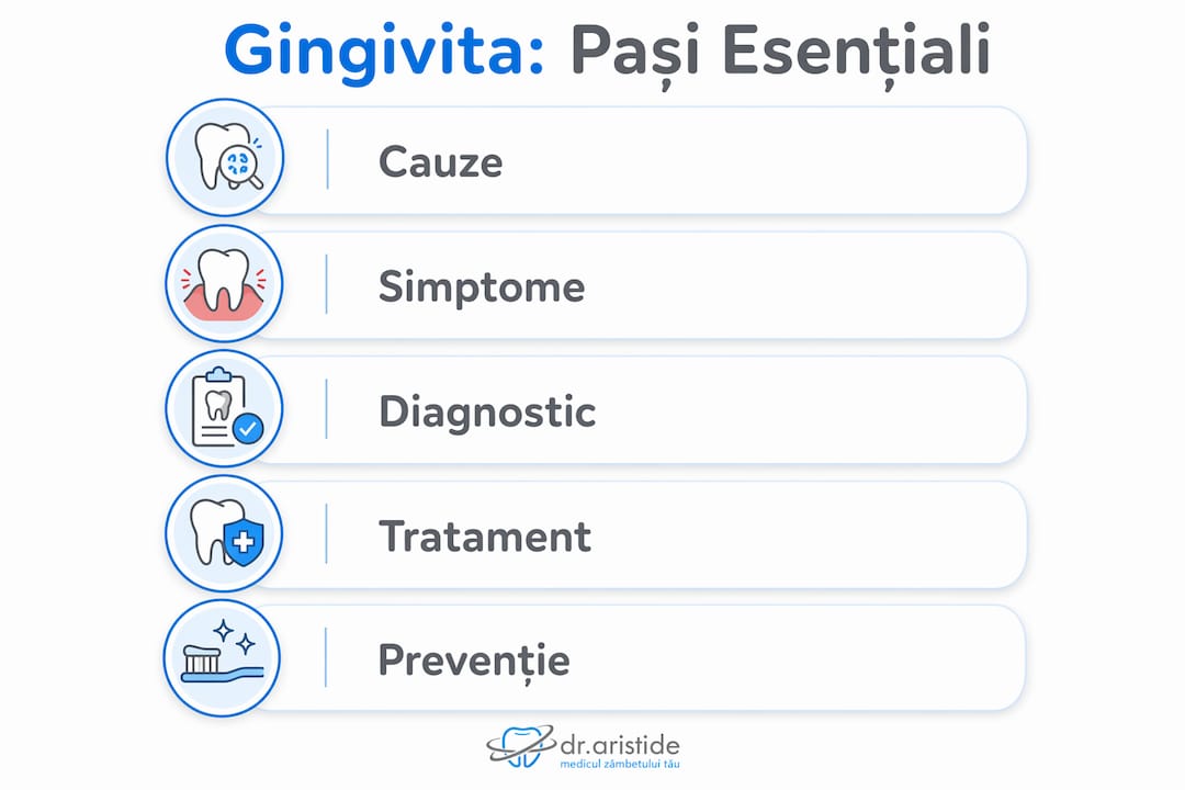 Infografic: ce trebuie să știi despre gingivită – pașii de urmat pentru o sănătate orală optimă