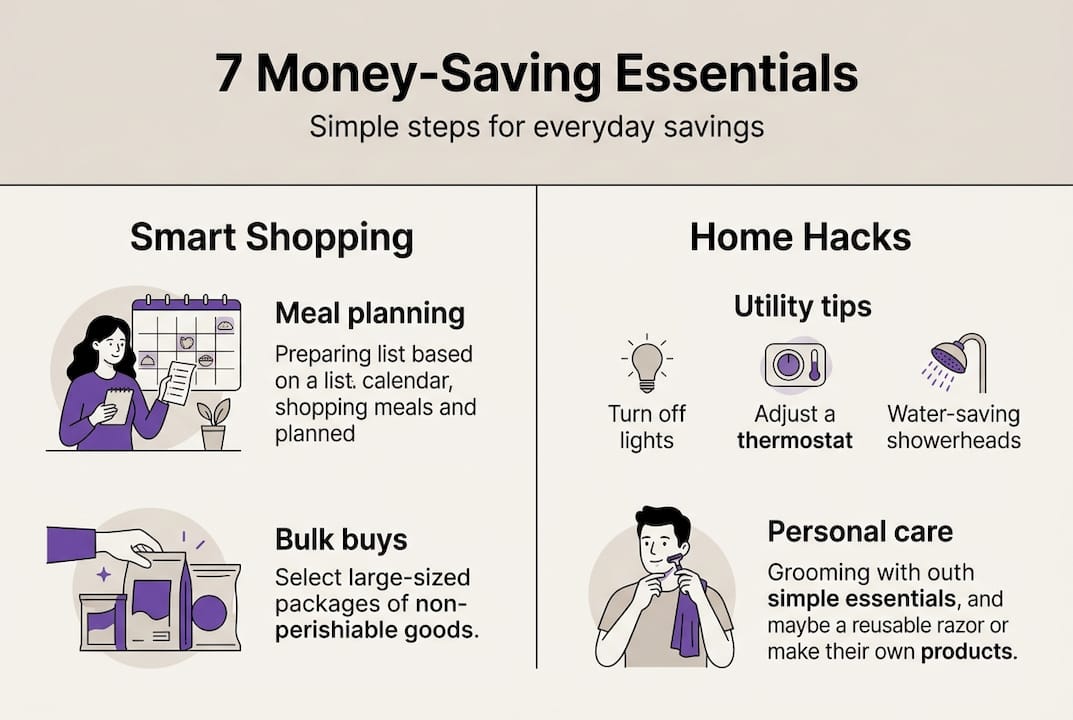 Infographic of key money-saving strategies