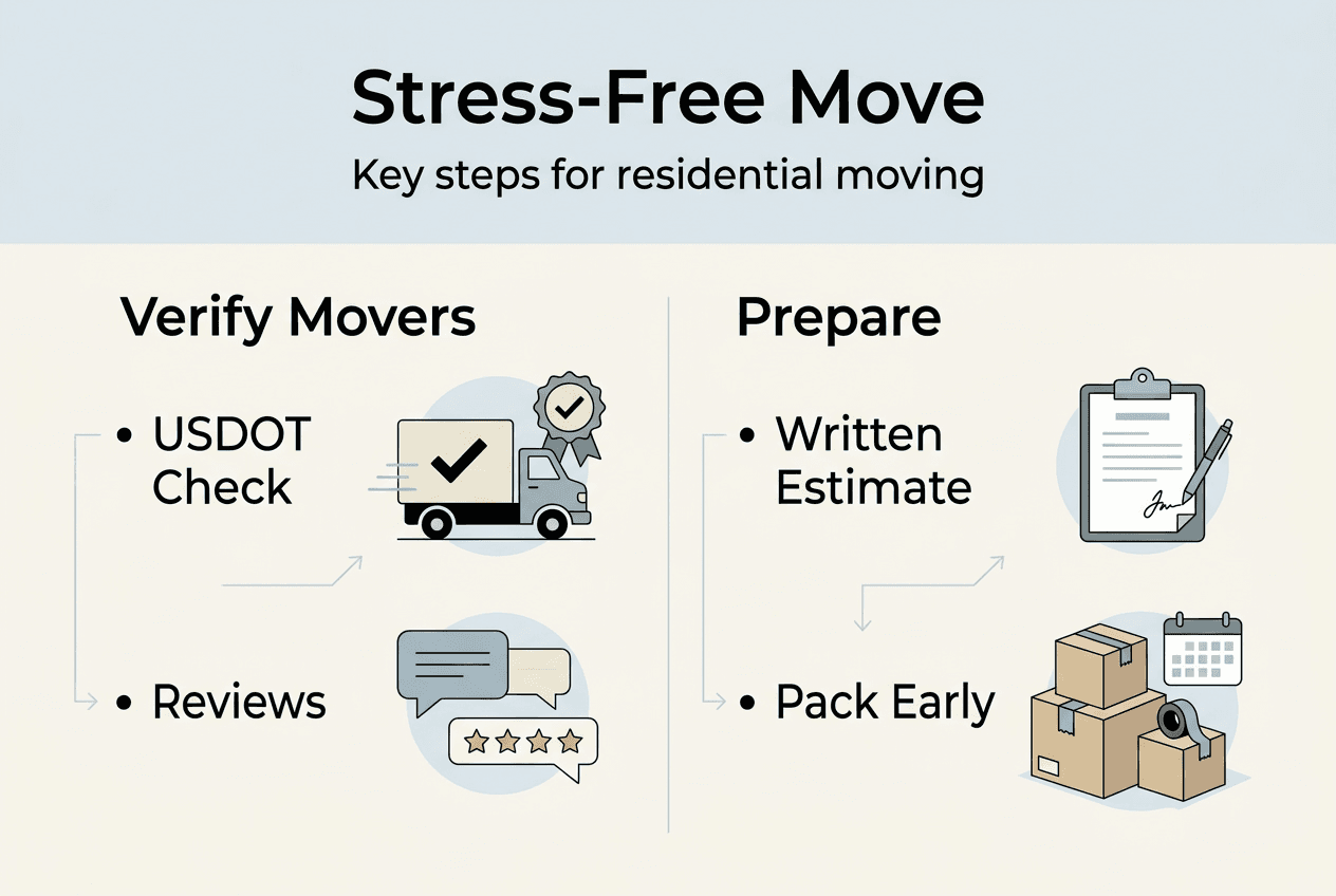 Infographic outlines steps for stress-free move