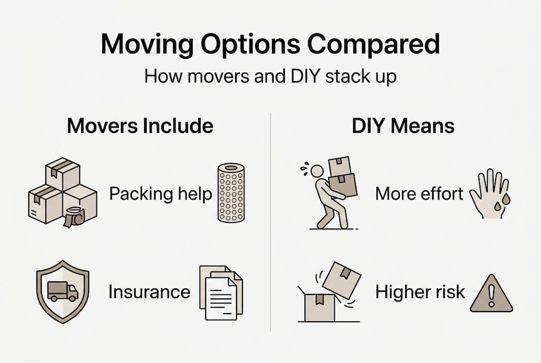 Infographic comparing movers and DIY move