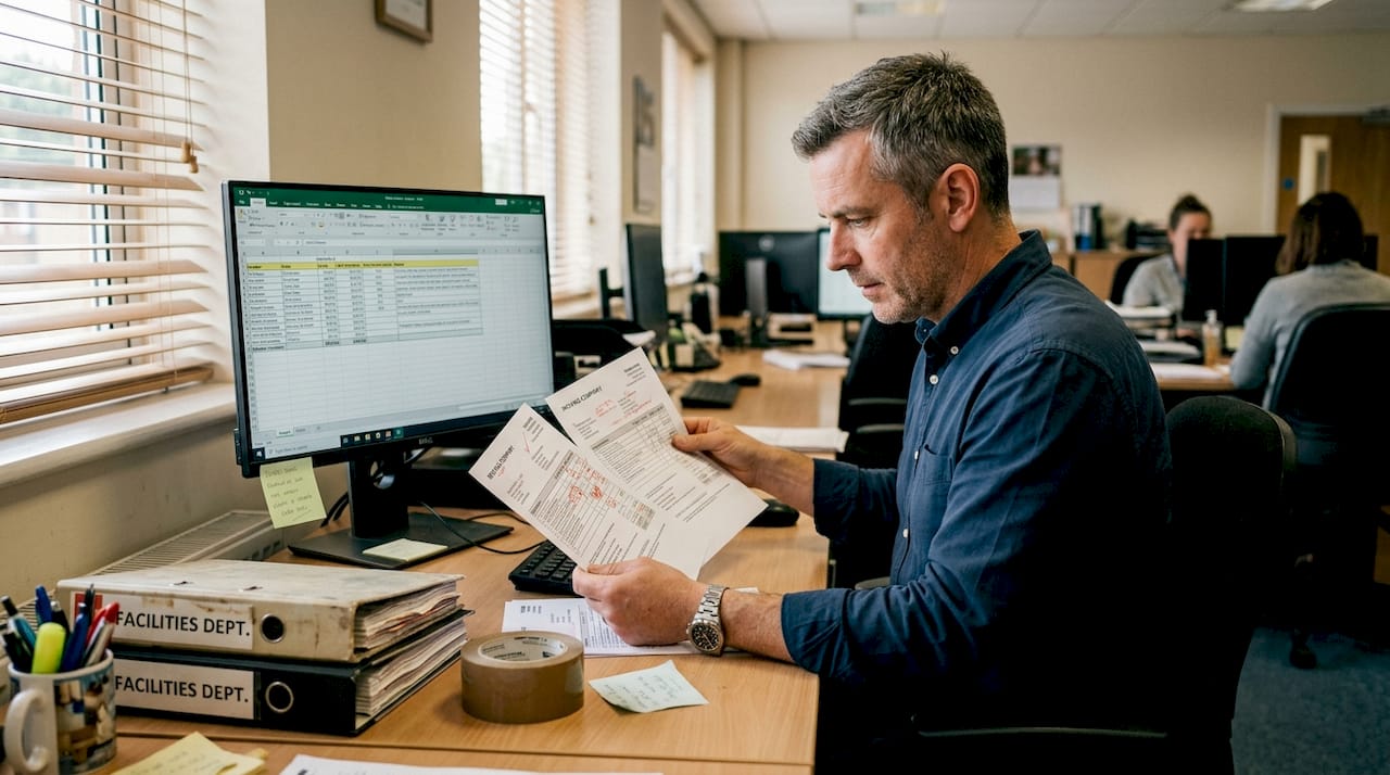 Manager reviews commercial move estimates