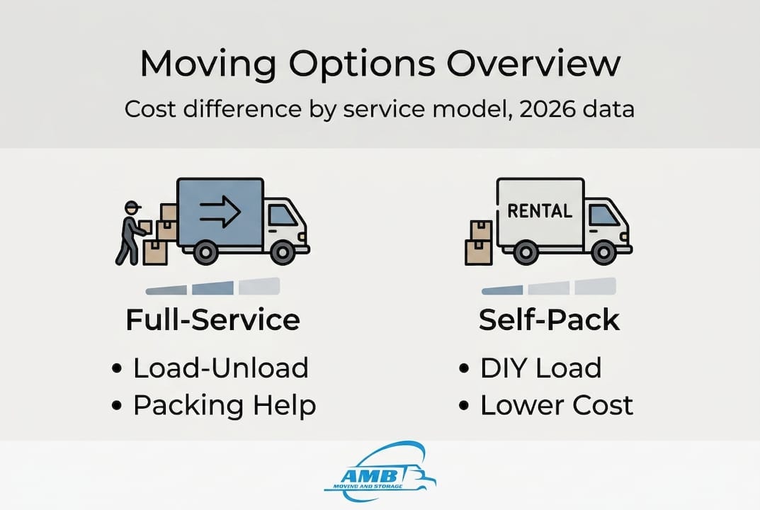 Infographic comparing moving option costs