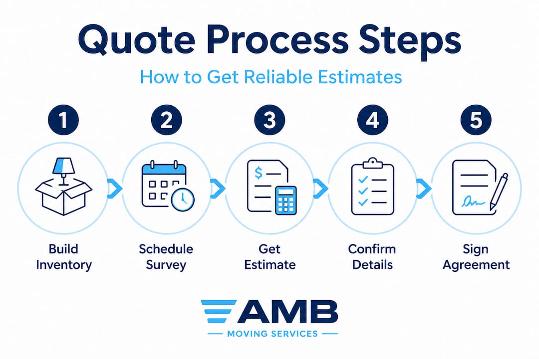 Infographic of steps to get a moving quote