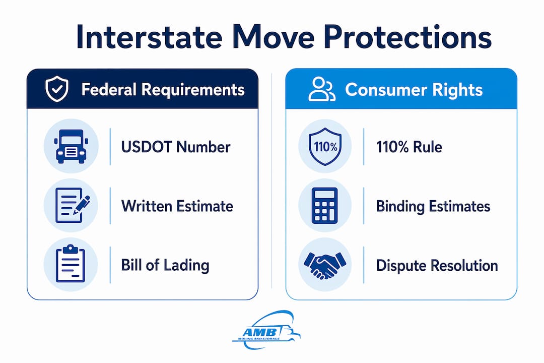 Infographic comparing federal requirements and consumer rights