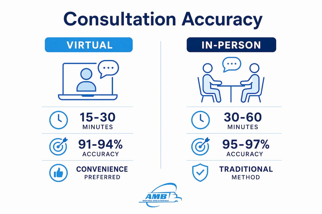 Infographic comparing virtual and in-person moving consultations