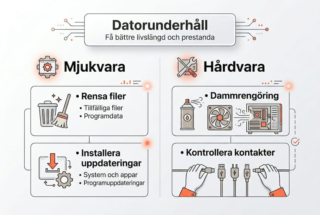 En överskådlig guide till datorvård – så håller du både mjukvara och hårdvara i toppskick