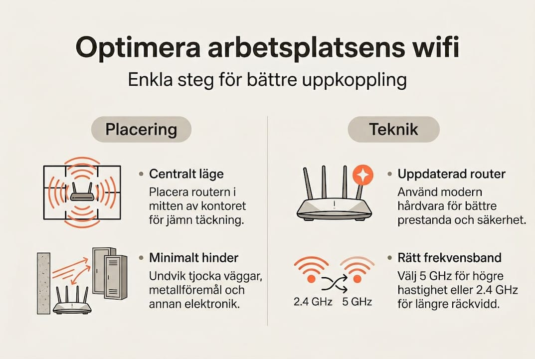Så får du ut max av ditt wifi på jobbet – en översikt i infografik
