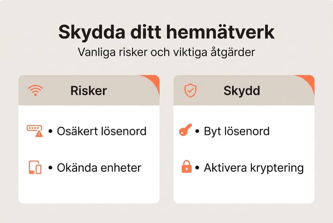 Infografik: Så skyddar du ditt hemnätverk mot vanliga risker