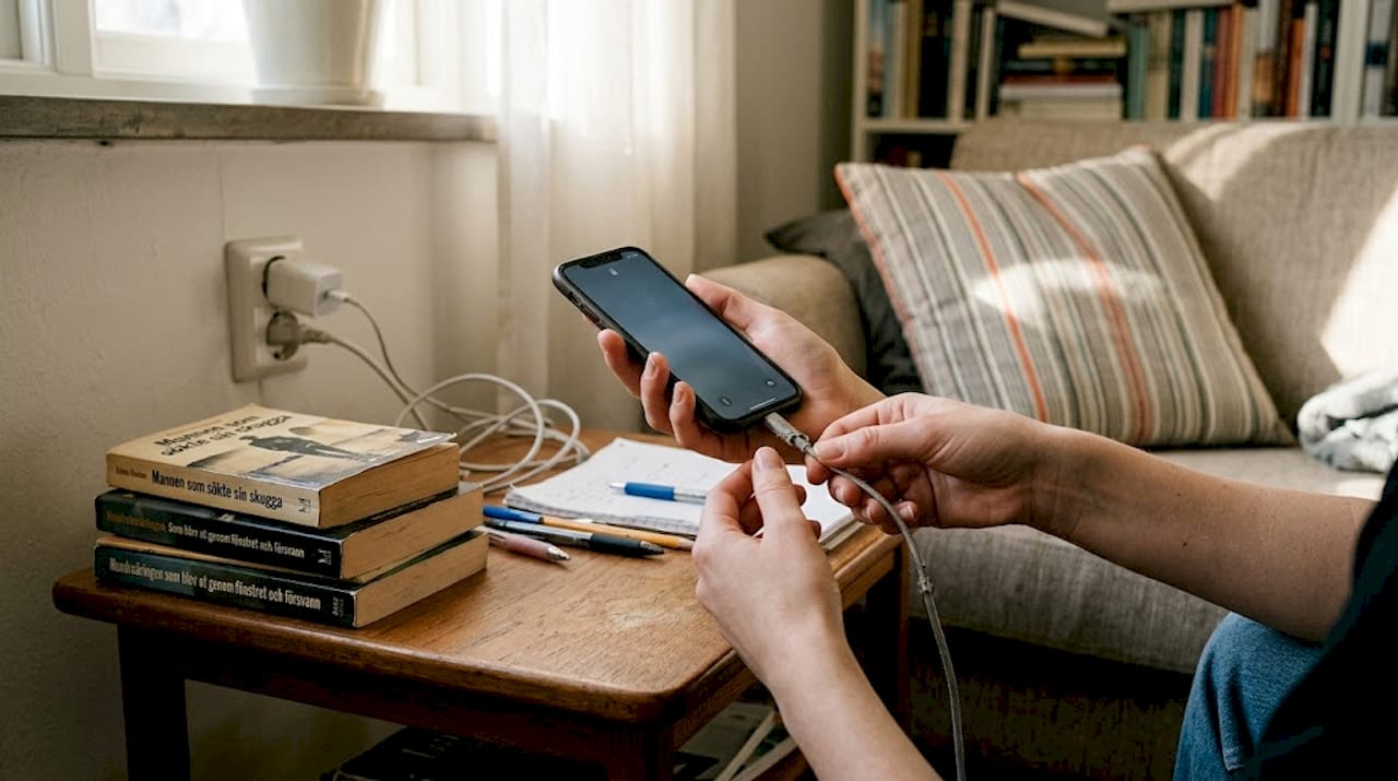 Försöker lista ut varför mobilen inte laddar som den ska