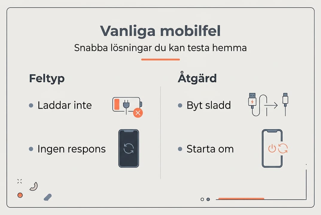 Så fixar du vanliga mobilproblem – en översikt i infografik