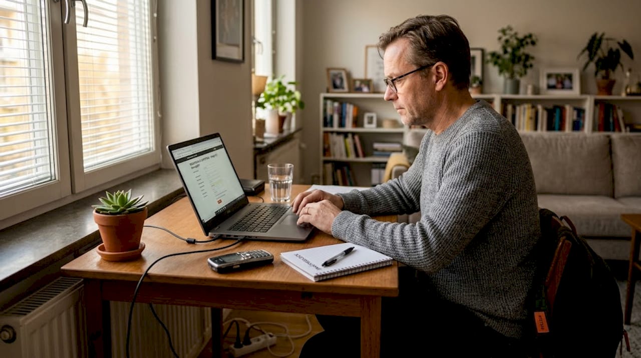 Du kan enkelt boka datorhjälp direkt från din plats vid skrivbordet.