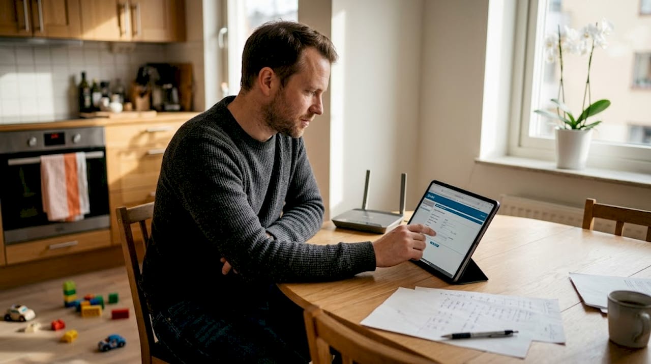 I köket fixar man enkelt ett gästnätverk direkt via surfplattan.