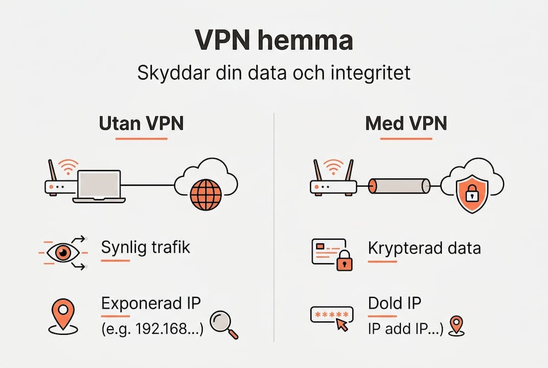 Infografik: Fördelar och nackdelar med att använda VPN hemma