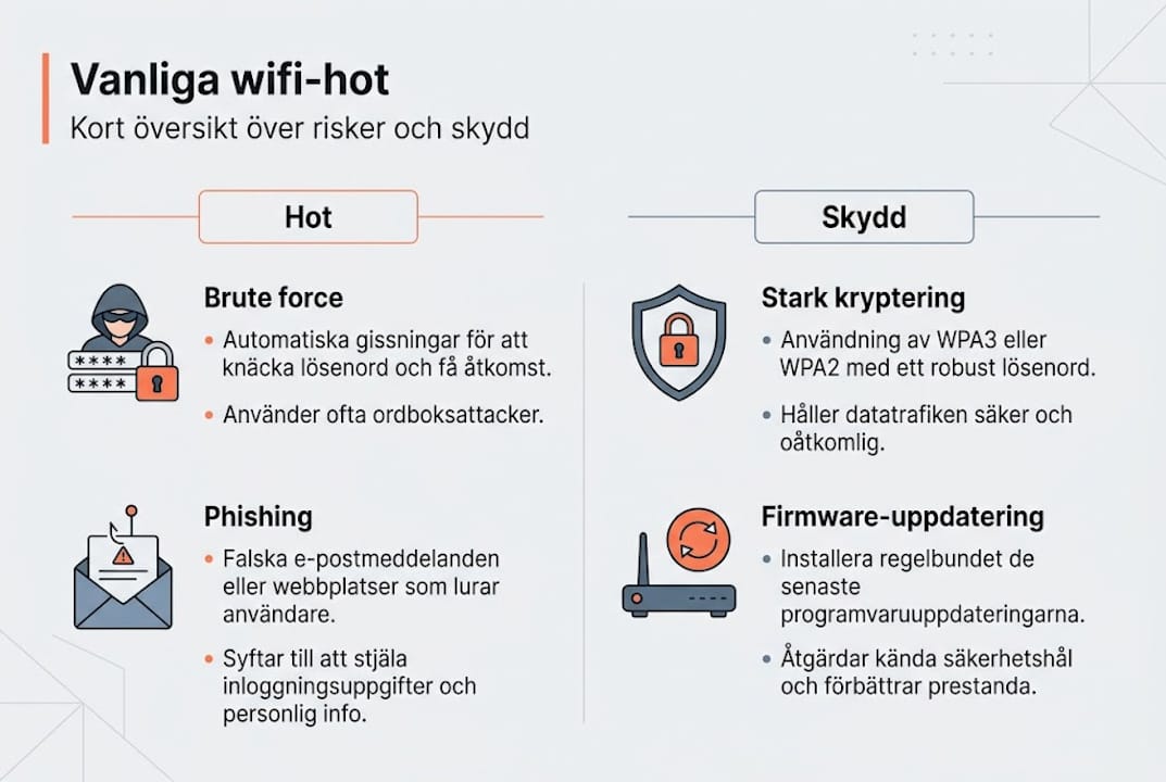 Grafik: Så skyddar du dig mot wifi-hot och risker