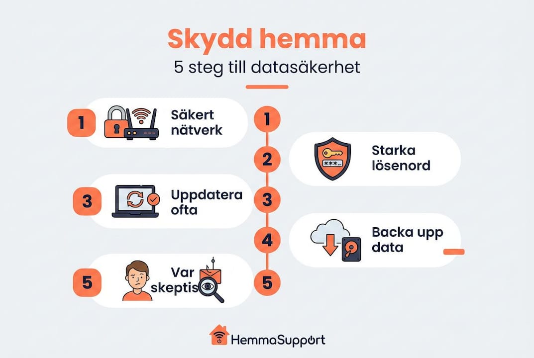 Så skyddar du din data hemma – en guide i fem enkla steg