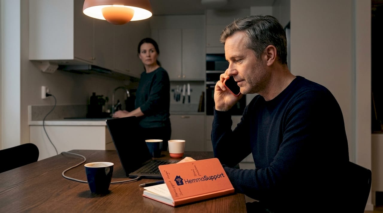 Man kan få hjälp med IT-problem hemma även sent på kvällen.