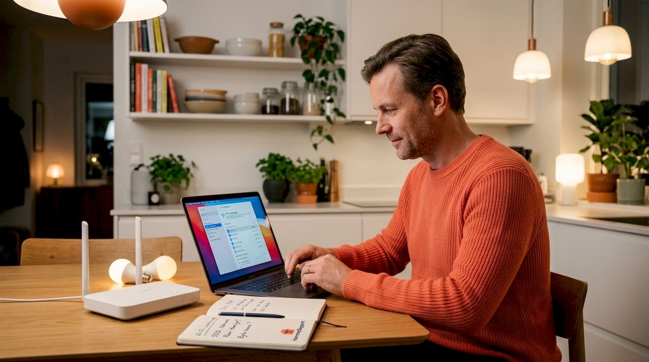 Man optimerar sitt wifi för att smarta hem-prylar ska fungera smidigt