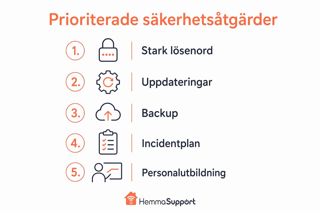 Så skyddar du ditt småföretag – en överskådlig guide till de viktigaste stegen inom cybersäkerhet