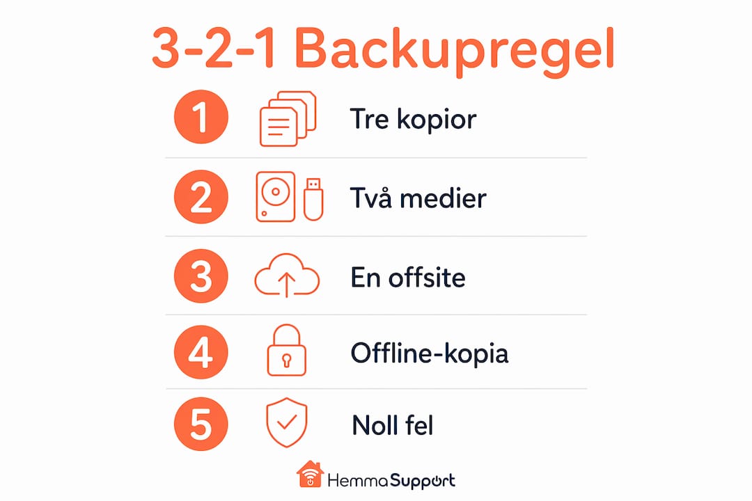 Så funkar 3-2-1-regeln för säker backup – en enkel guide steg för steg