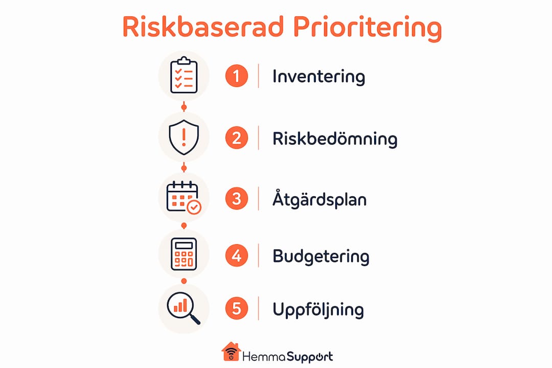 Illustration: Steg-för-steg-modell för riskbaserad prioritering